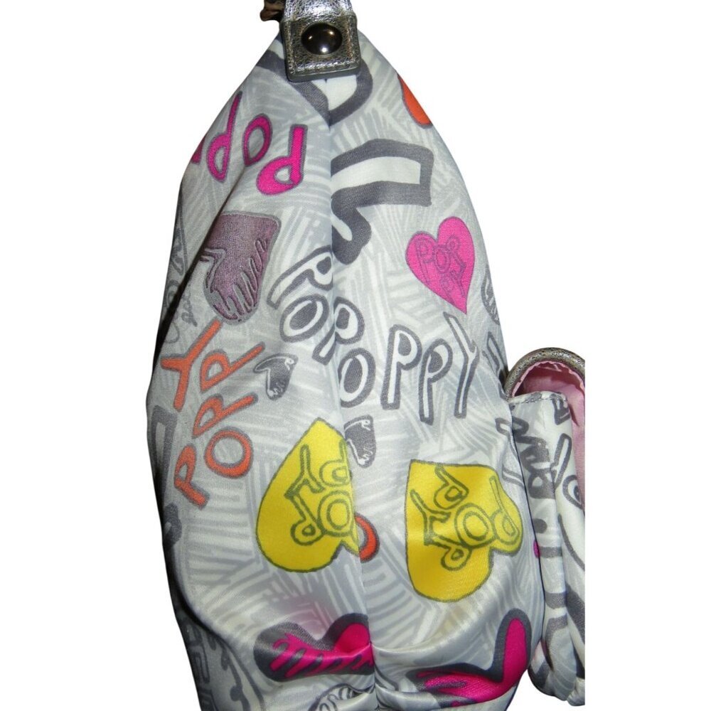 COACH Limited Edition 2009 Poppy Graffiti Double Flap pocket Hobo Bag 14636 - Picture 5 of 13